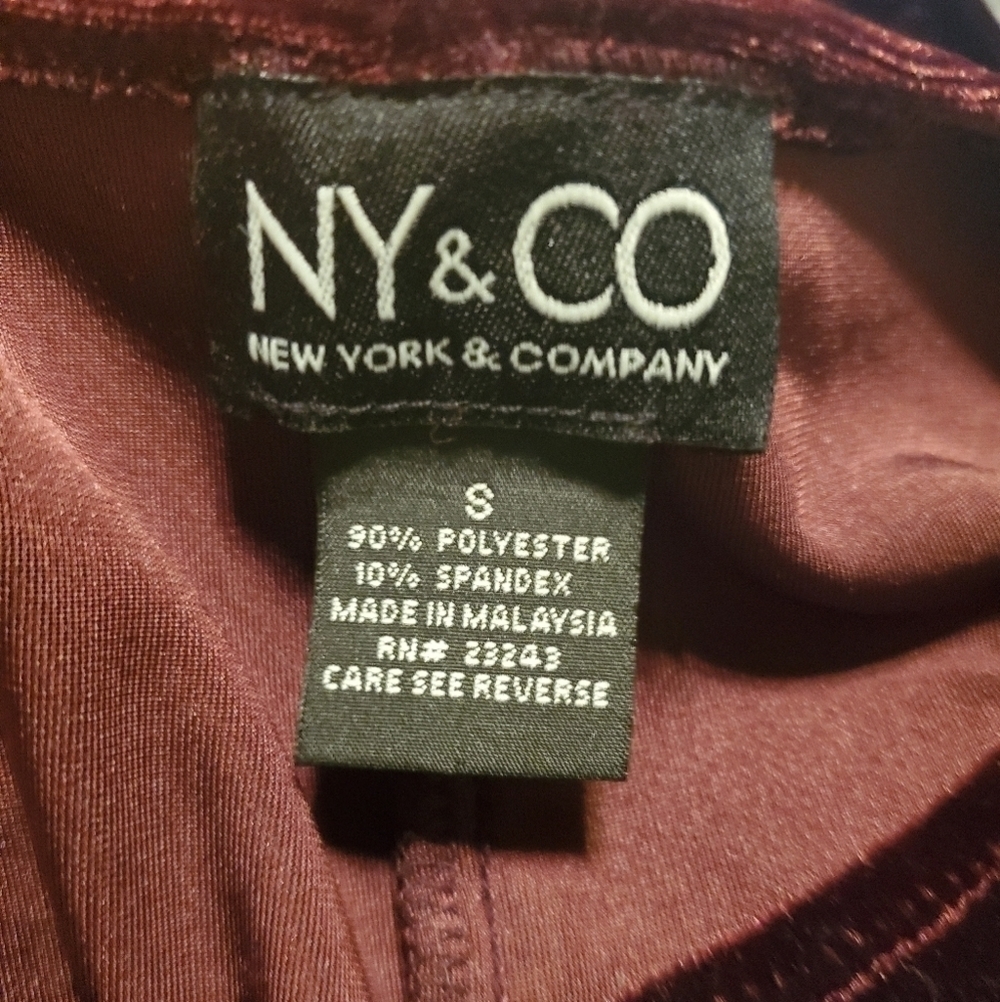 NY&Co Velvet Sheath Dress Sleeveless Merlo… - Picture 4 of 5